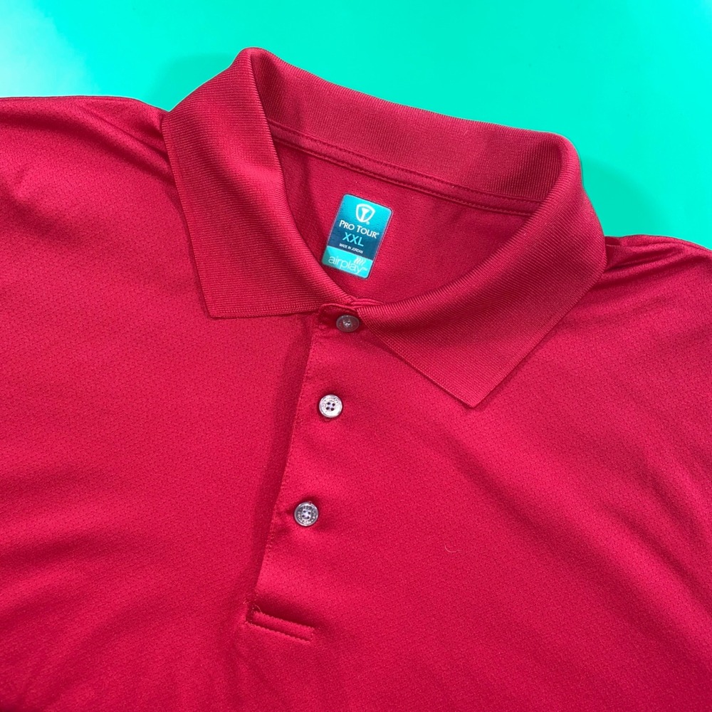 Pro Tour XXL Red Airplay Golf‎ Polo Shirt Mens